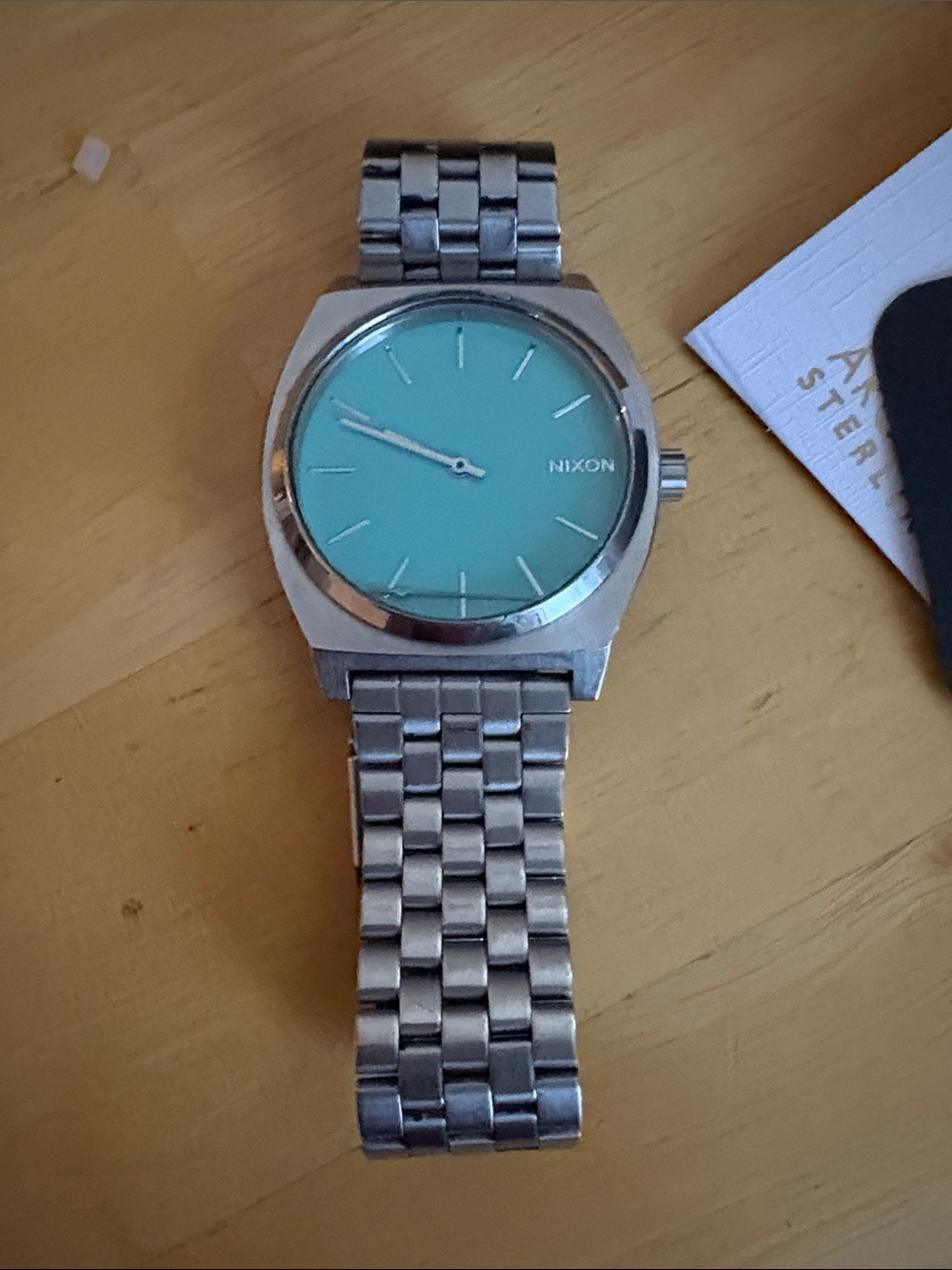 Nixon Stainless Steel Watch with Turquoise Dial